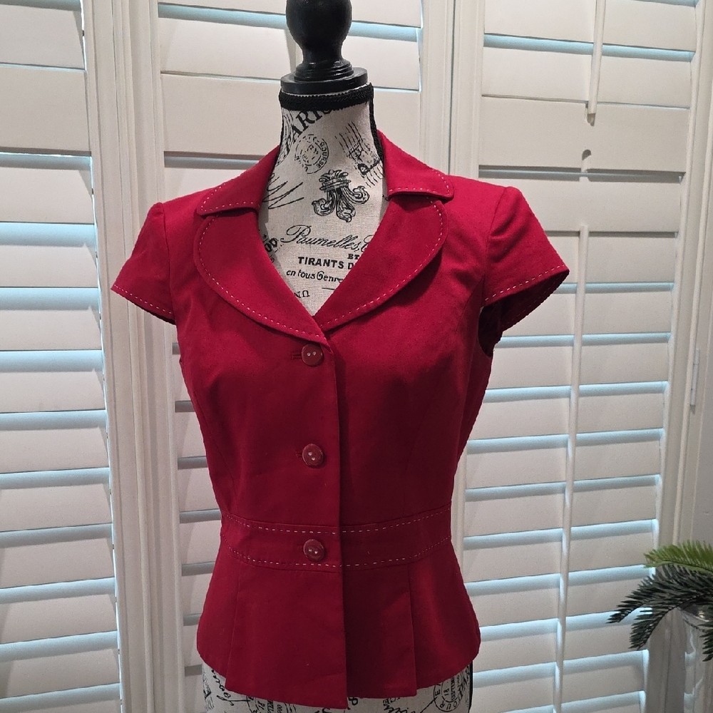 Calvin Klein Red Short Sleeve Jacket